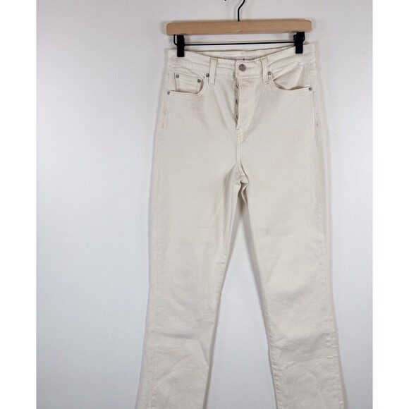 Frank & Eileen Womens Jeans Everday White Cork  Denim Straight High Rise Size 28 - Picture 6 of 14